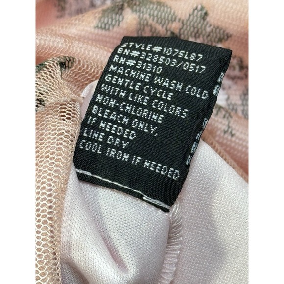 Amy Wear Pink Floral Cold Shoulder Tunic Top Blouse Womens Size M - Picture 7 of 7